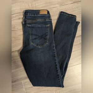 Aeropostale 4 Regular/Normal Jeggings Skinny Jeans Denim Navy Blue Small Stretch